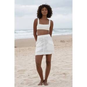 NEW LILLY PILLY ilaria linen skirt in ivory